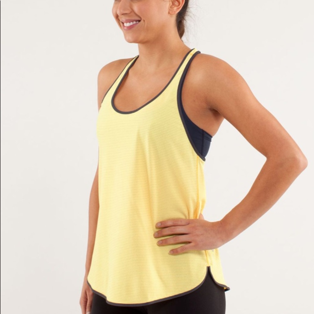 Lululemon 105‎ F Singlet Burning Yellow